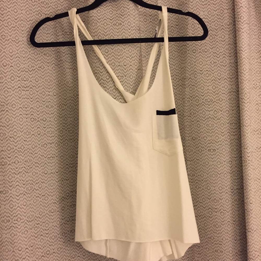 White twisted back tank!