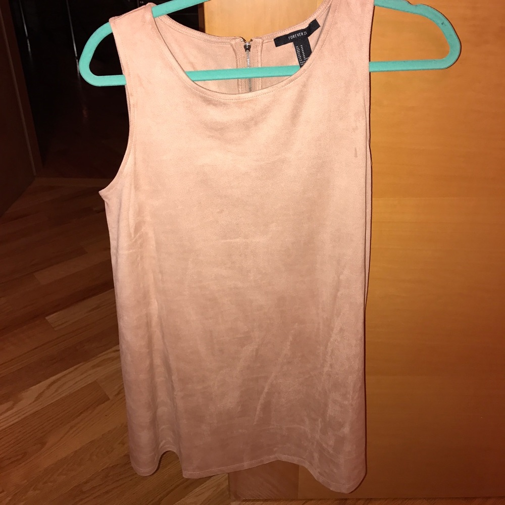 Suede shift dress