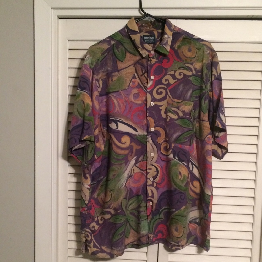 Short-Sleeve Vintage Muli-Color Short-Sleeve Shirt