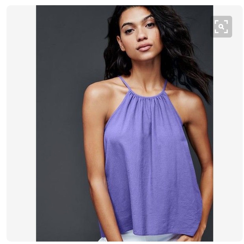 Gap purple tie back halter tank. New! Size XXL