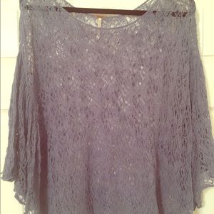 Free People lace flair sleeve top