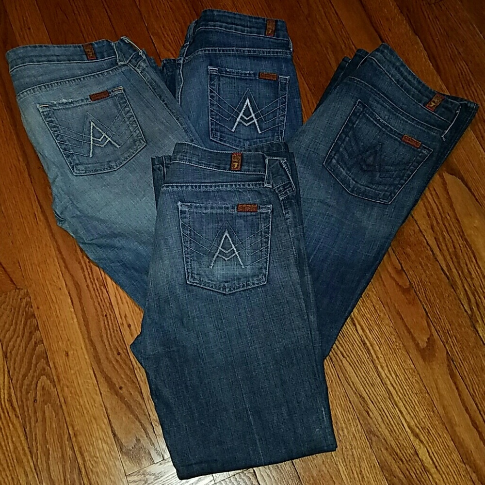 7 For All Mankind : 4 pairs for 1 : Boot Cut