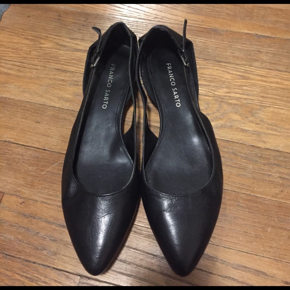 Franco sarto black flats