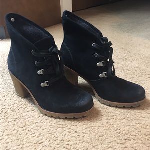 UGG Australia Black Suede Ankle Booties