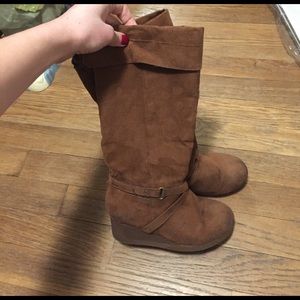Little girl rampage wedge boots