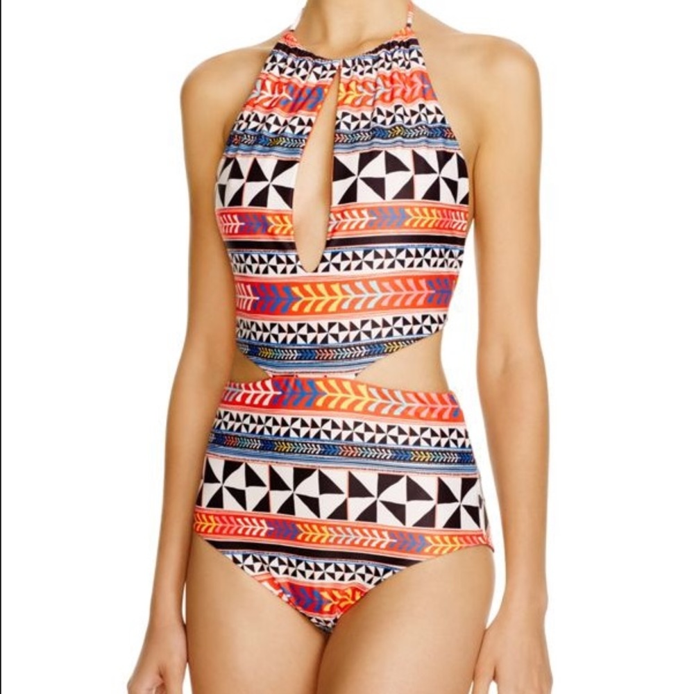 Mara Hoffman Pinwheel Poppy Cutout Swimsuit