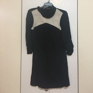 Mini mock turtle neck shift dress