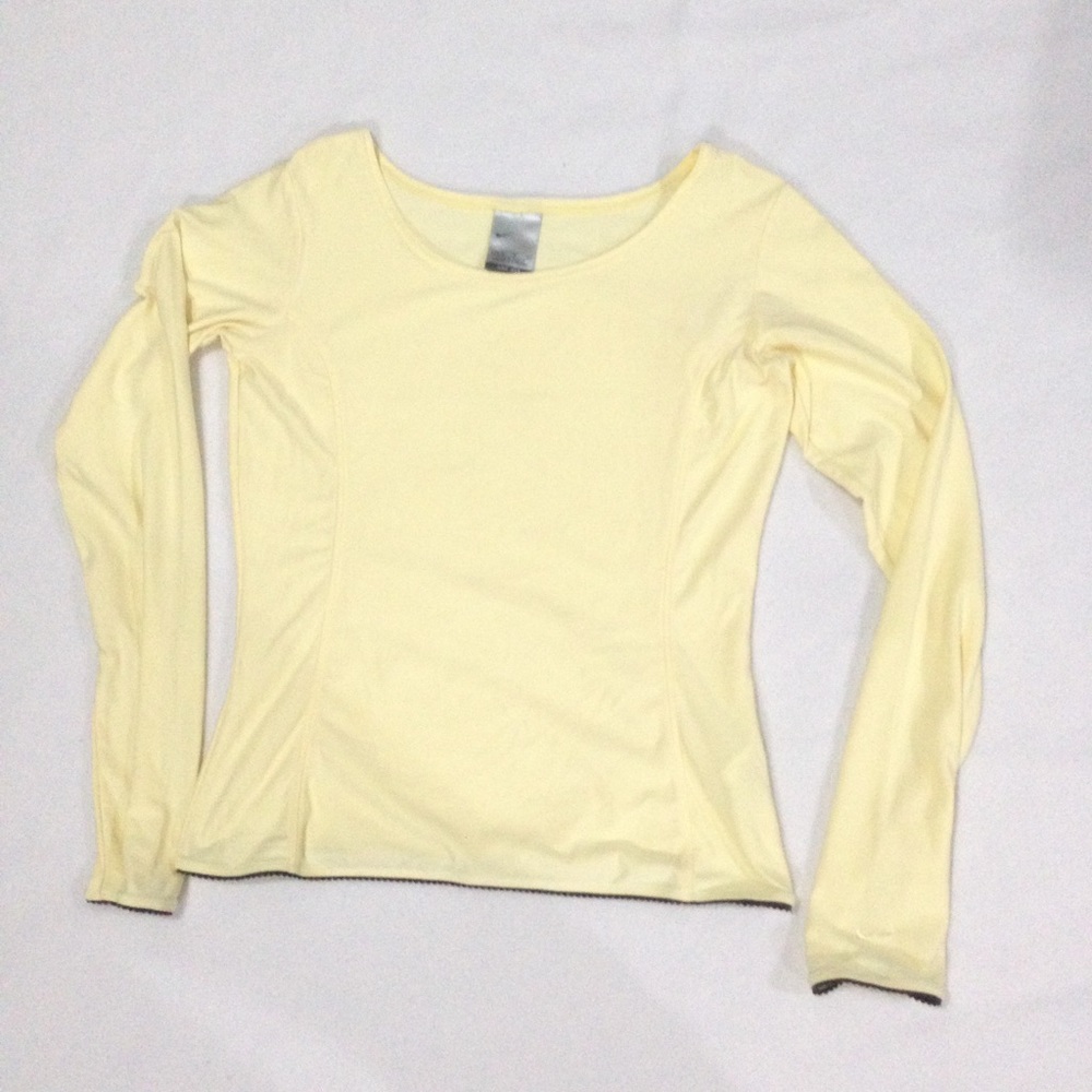 Nike dri fit long sleeve yellow active wear
