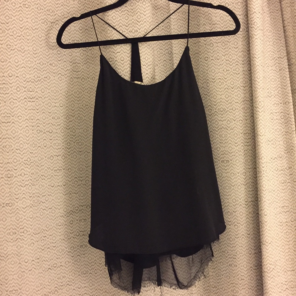 Racerback black tank