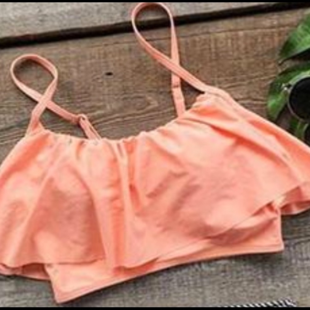 Peach float bathing suit top