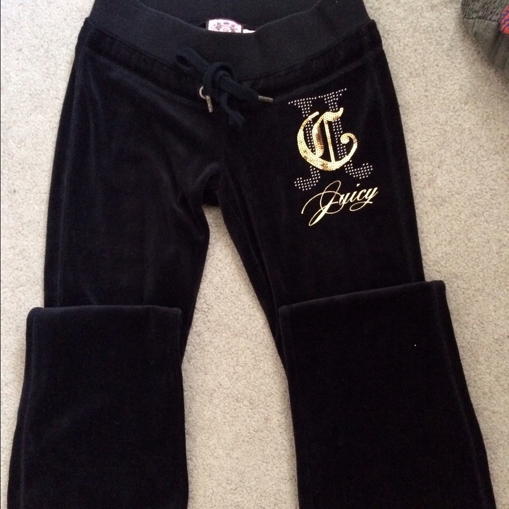 Juicy Couture velour track pants: