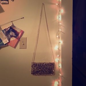 Gold sequin cross body!
