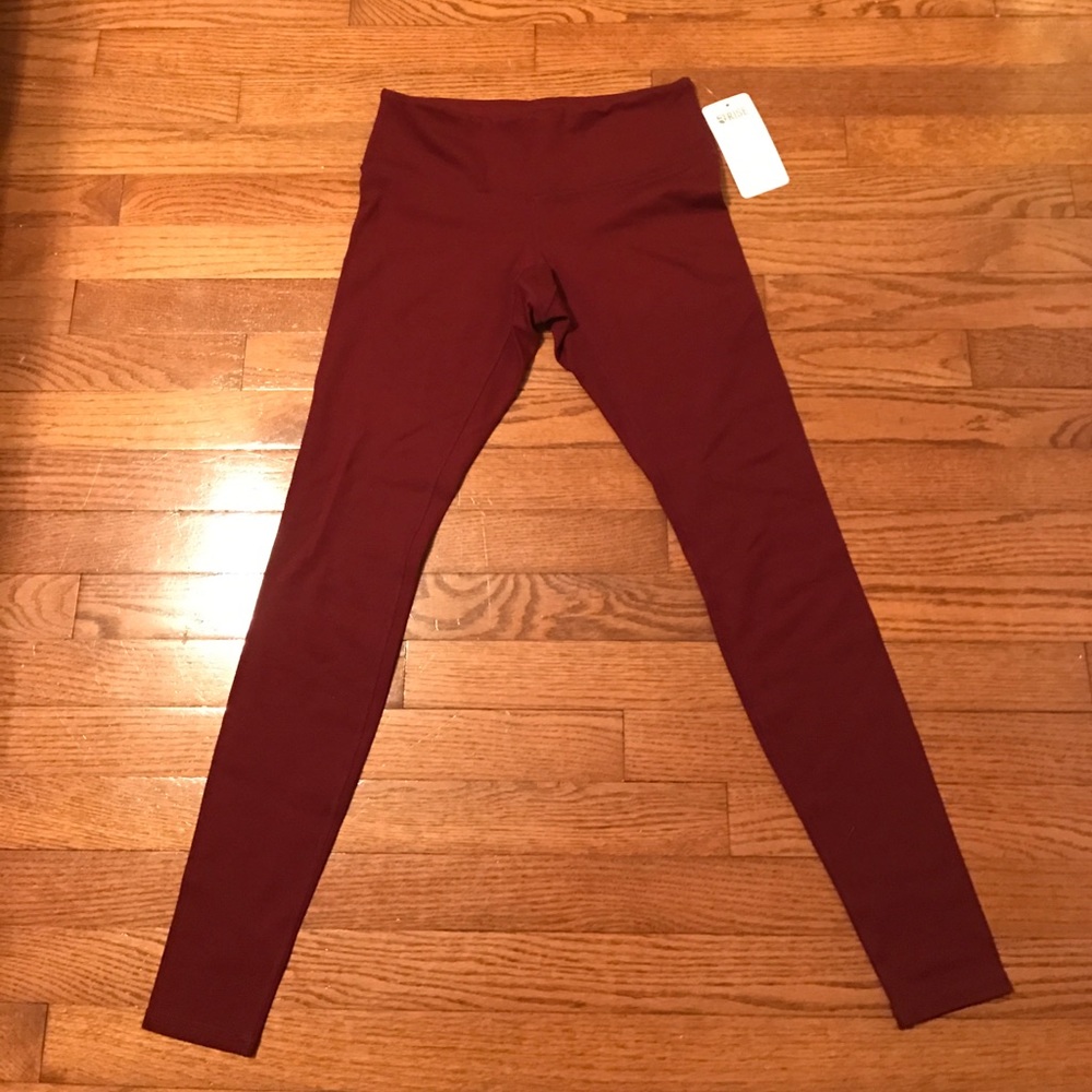 Rise Burgundy Leggings