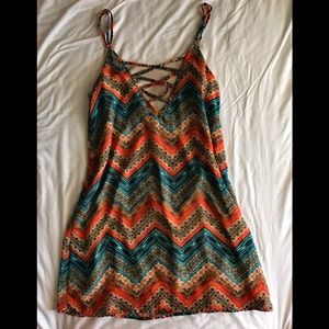 Low back criss cross back dress