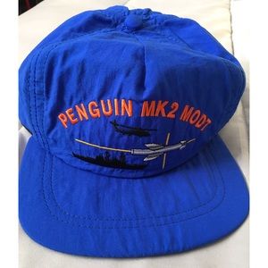 Vintage Navy Nylon Snapback Hat