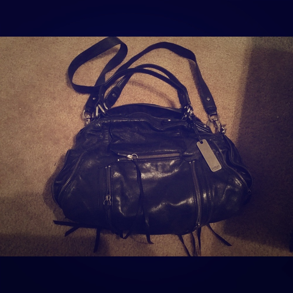 Botkier leather fringe purse