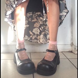 Black demonia Mary Janes