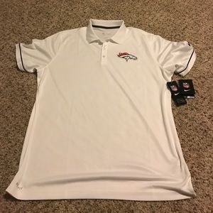 Brand new broncos on field polo