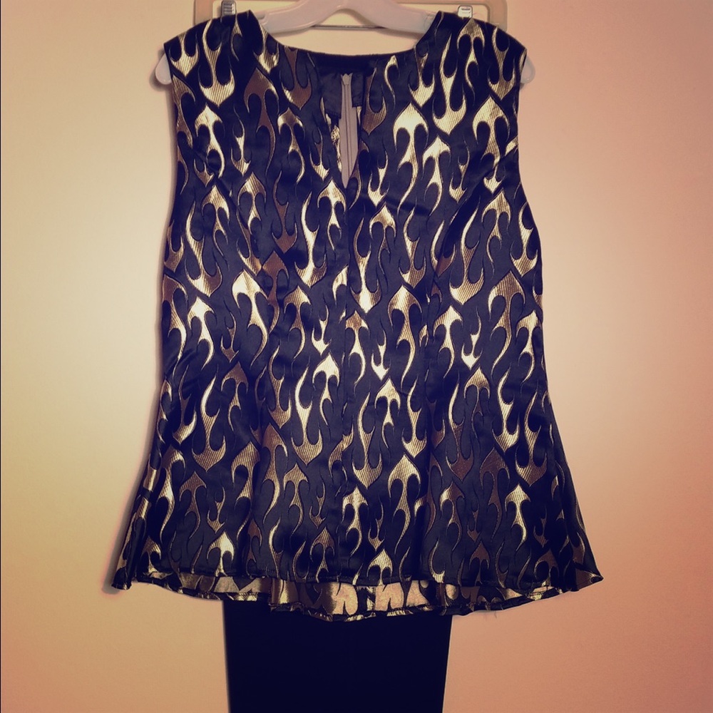 Olive/Black print Knit Pant Suit
