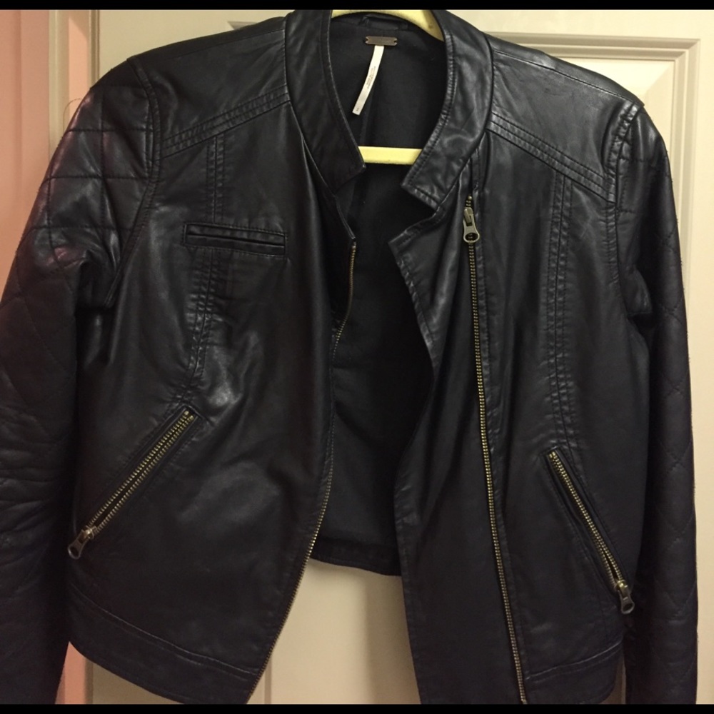 Black leather jacket