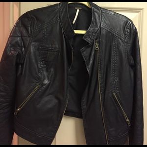 Black leather jacket
