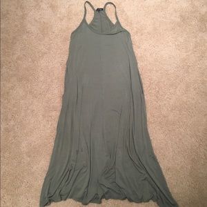 Olive Green Flowy Dress