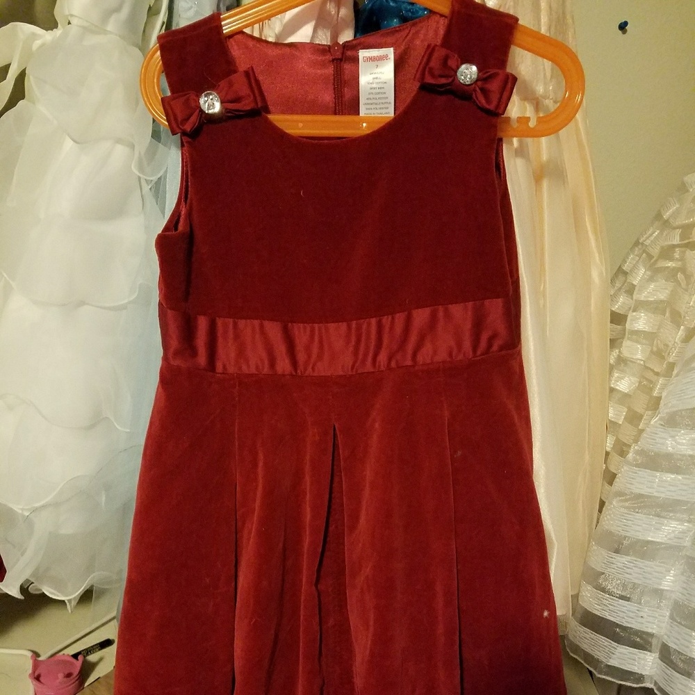 Girls size 7 Red velvet dress