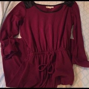 Maroon sweater dress