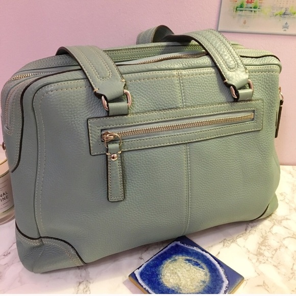 Coach Coach Teal Blue Leather Laptop/work Bag from Pam's closet on Poshmark