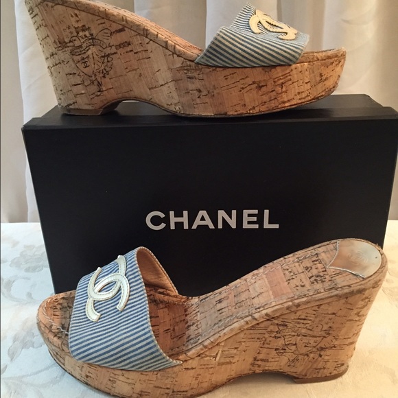 CHANEL Shoes - Chanel CC Wedges Platform