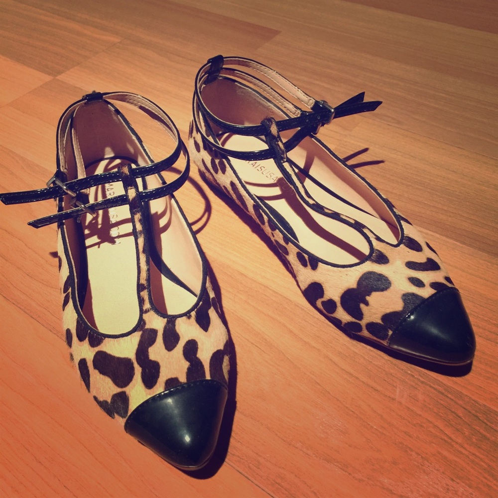 Marais T-strap Haircalf Flats