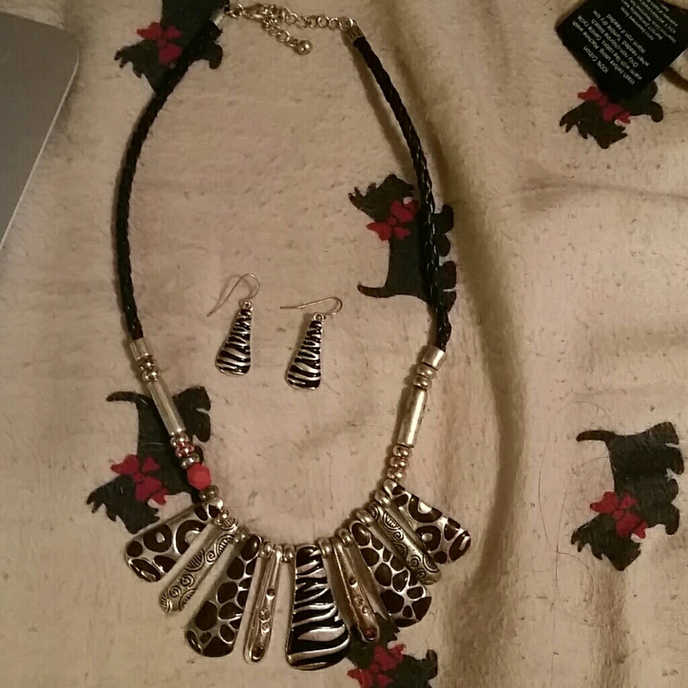 Necklace and matching earrings