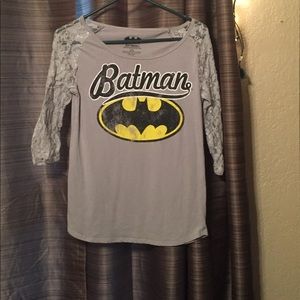 BATMAN SHIRT WITH LACE SLEEVES