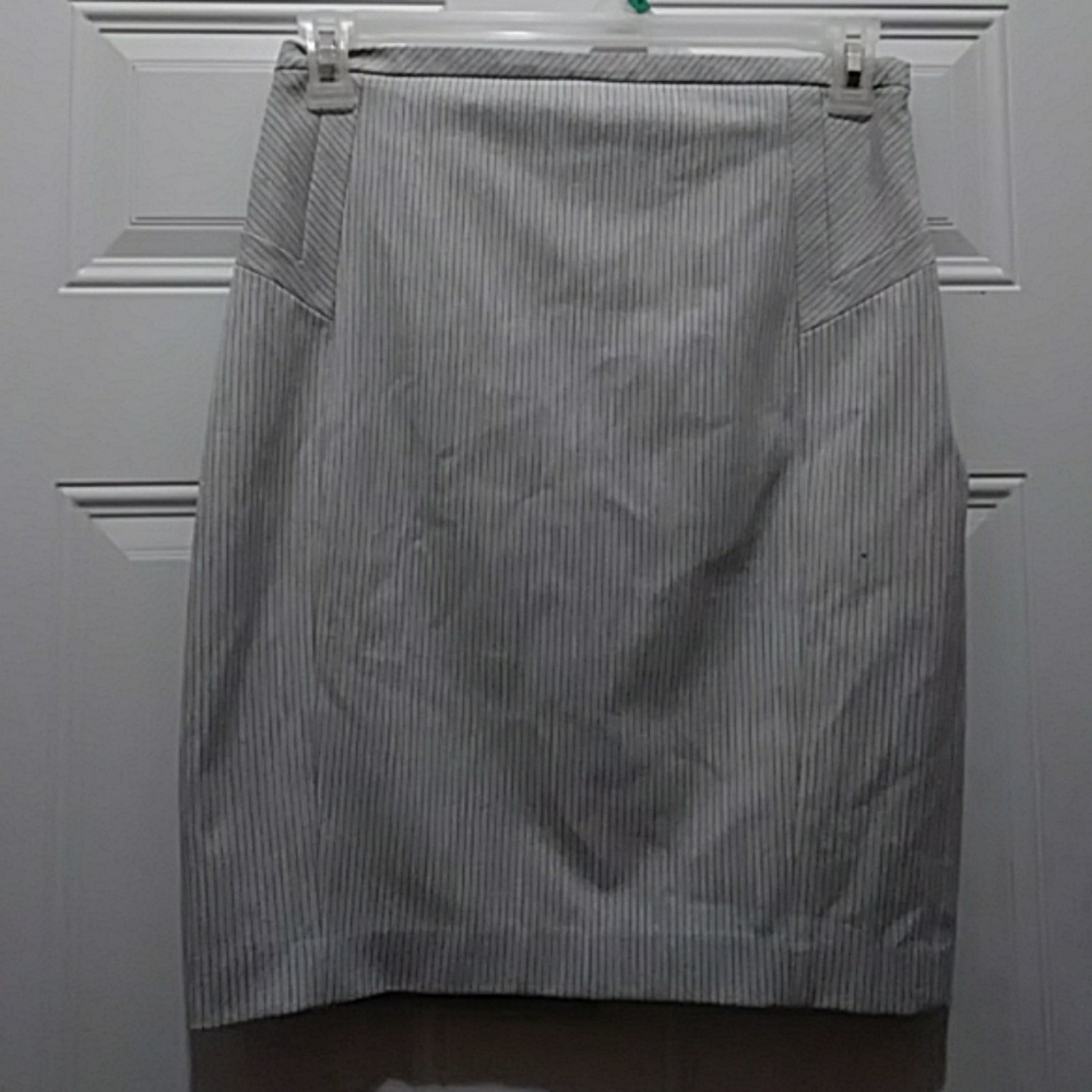 Grey pinstripe skirt Express Design Studio