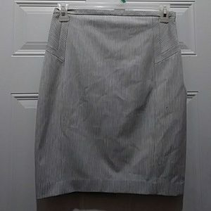 Grey pinstripe skirt Express Design Studio