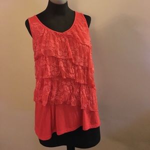 CLOSET CLOSING SOON - Zena lace front tank top