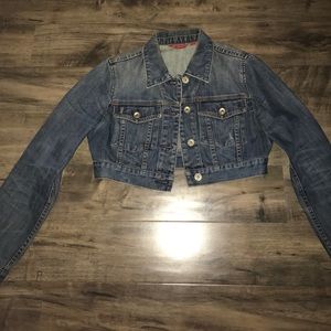Denim cropped jacket