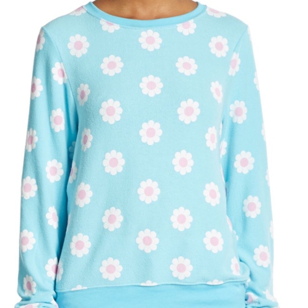 Wildfox: Blue Skipper Daisy Print Jumper