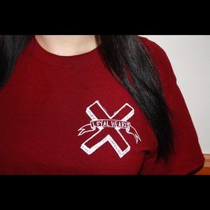 Maroon Ribbon X Tee