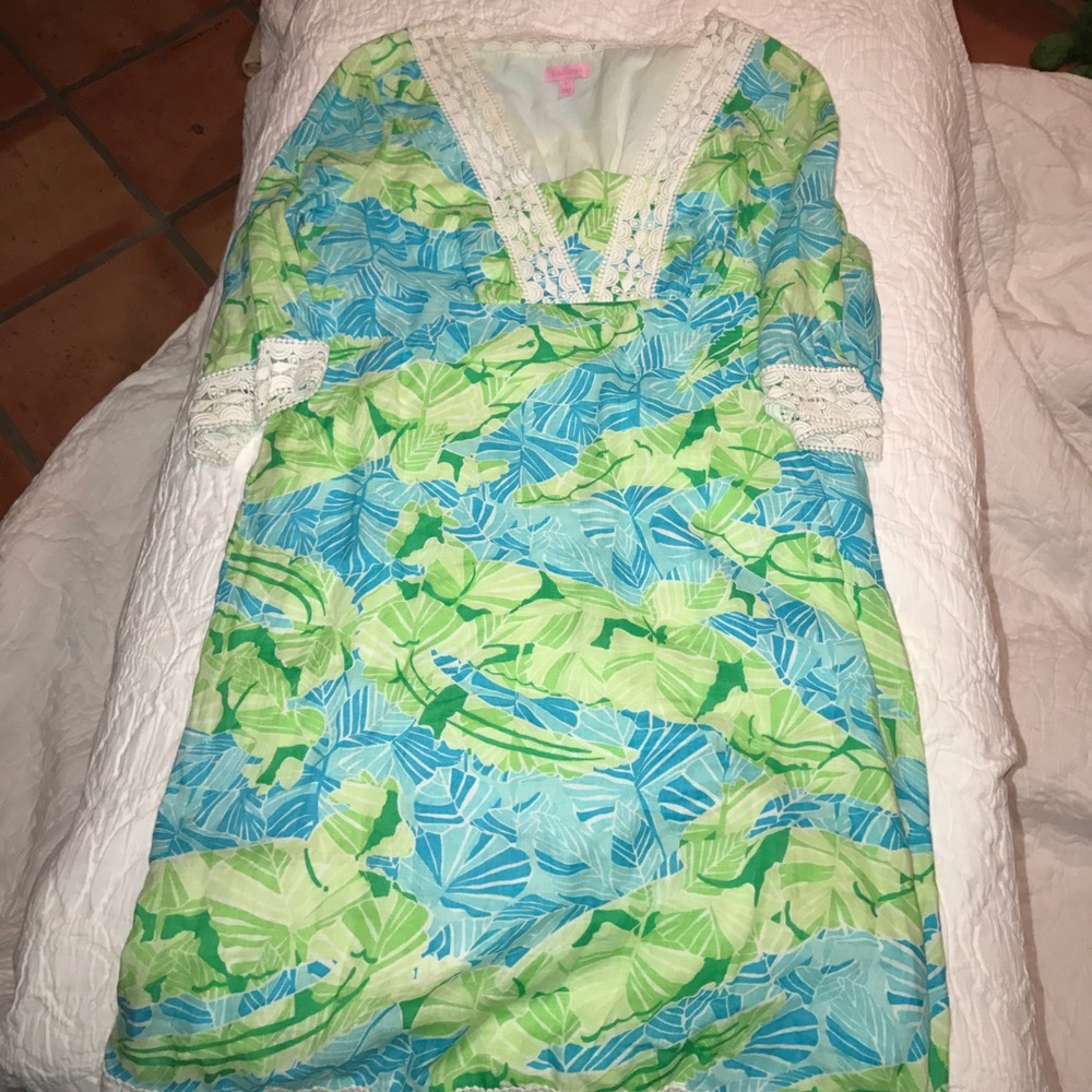 Lilly Pulitzer Crochet Lace and Alligator Dress