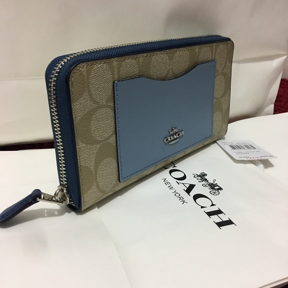 👛Coach Women Wallet signature Zip - Picture 2 of 3