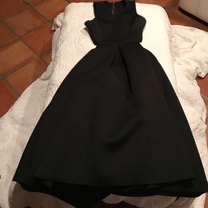 EUC Miss Avenue Neoprene Black Midi Dress