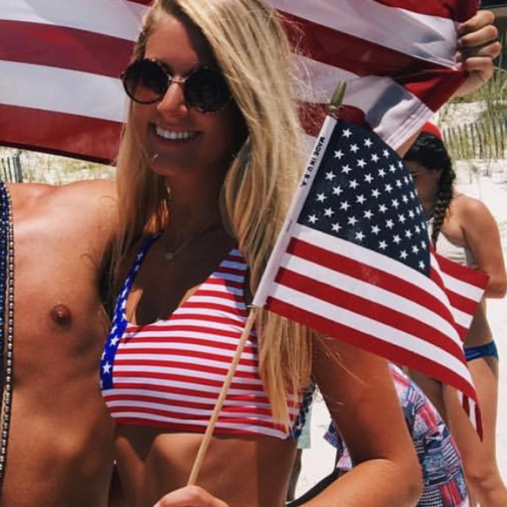 Patriotic bikini top