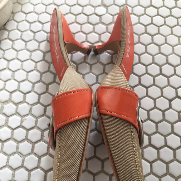 PRADA Slides, classic kitten heel, pointy toe - Picture 8 of 8