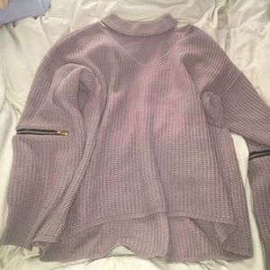 Cut out neck off pink sweater