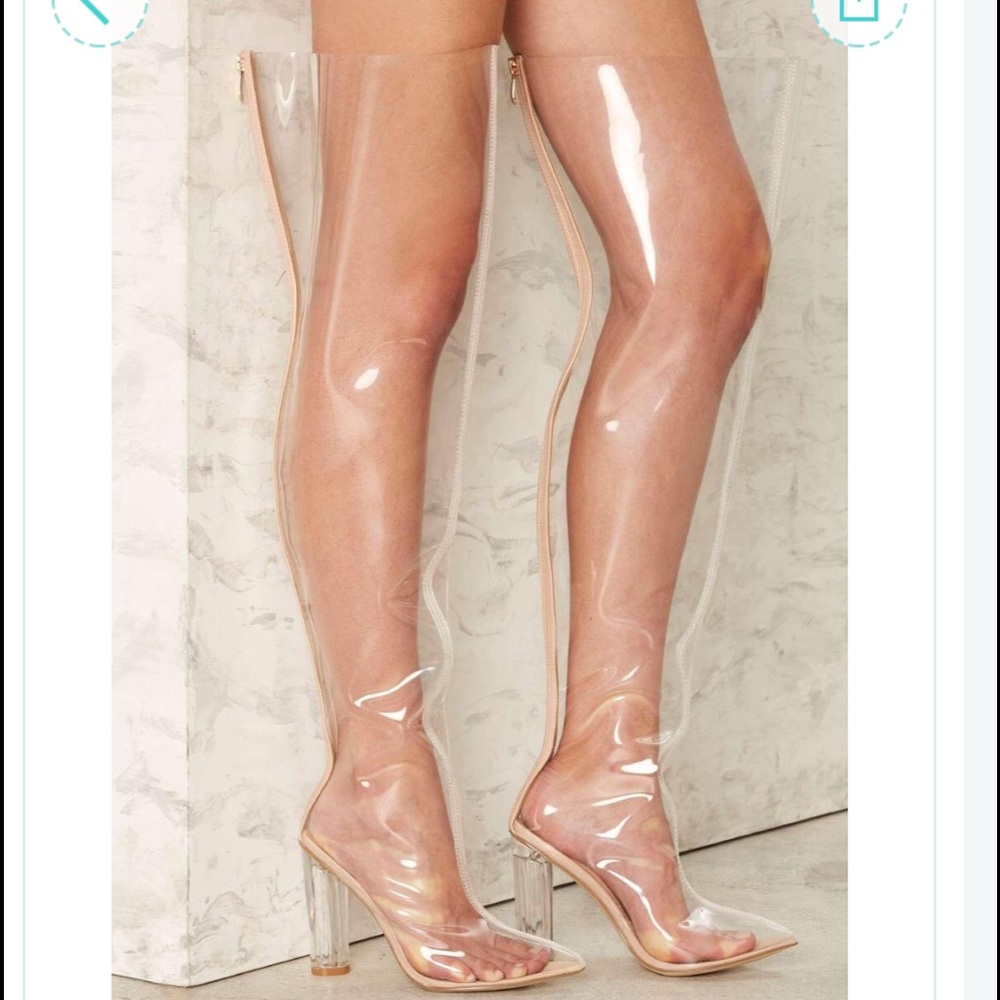 Nasty Gal clear the deck above knee boots