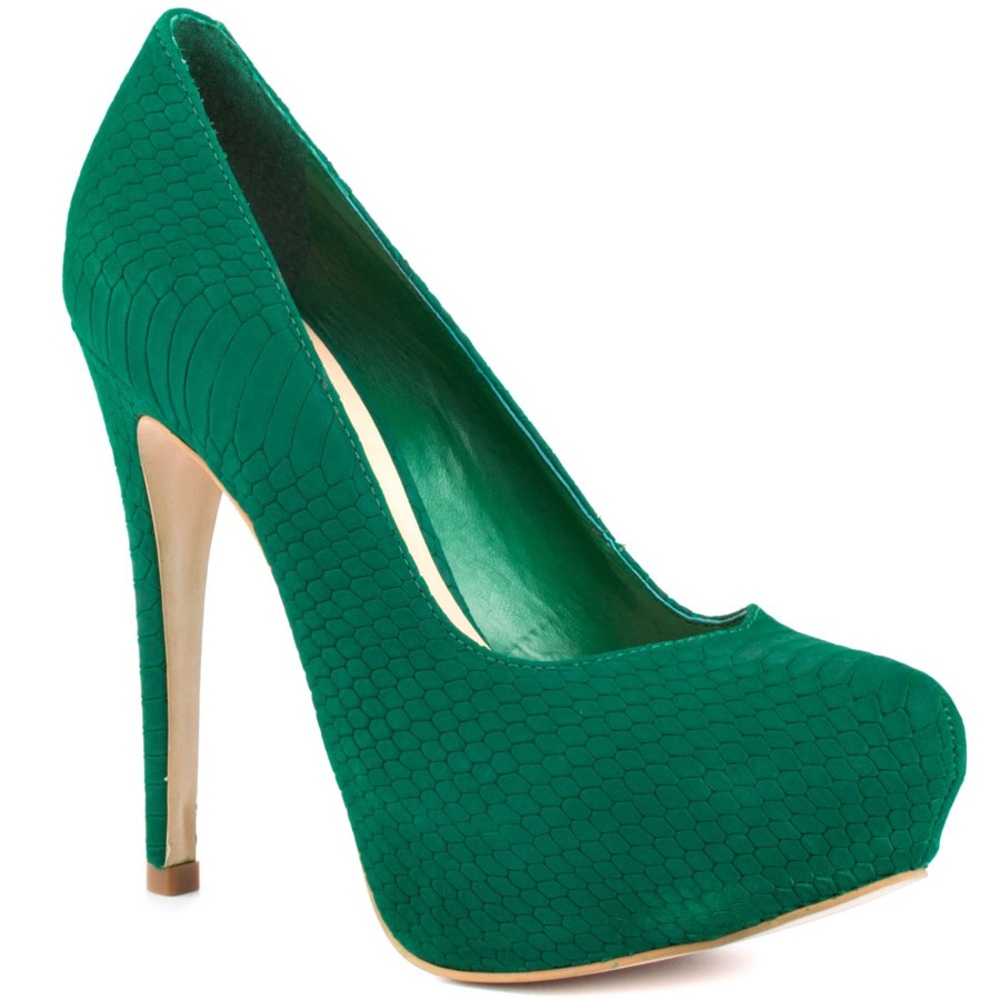 Steven By Steve Madden Vyperr Pump - Green Nubuck
