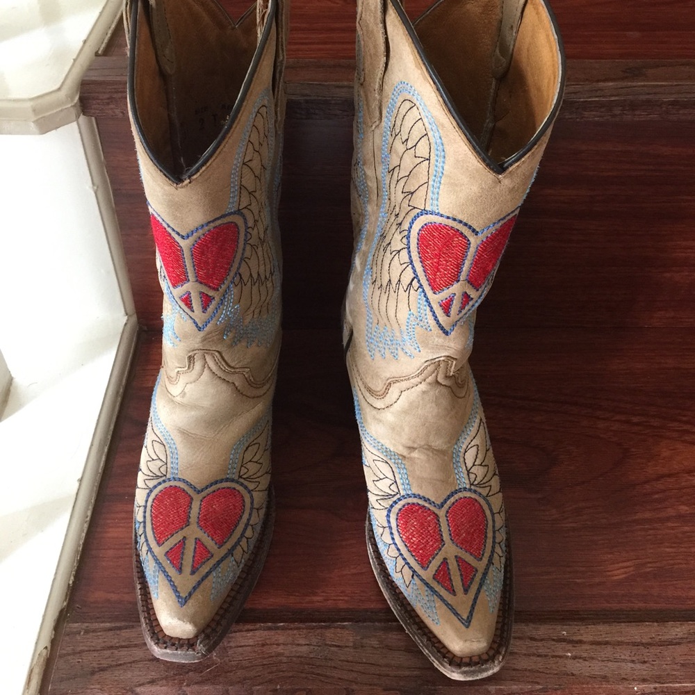 Western boots corral all real leather-youth
