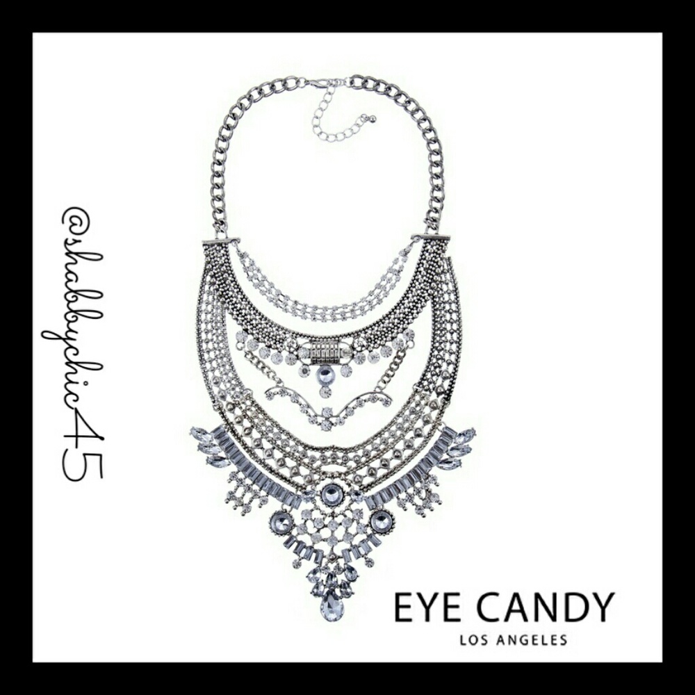 ♥️HP♥️ Boho Tiered Silver-tone Statement Necklace - Picture 2 of 2