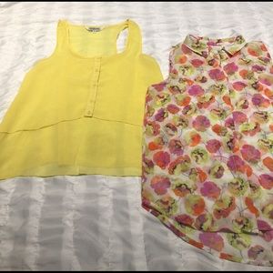 Two sheer tank tops